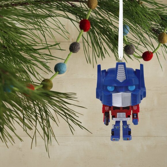 NIB Hallmark Funko Transformers Optimus Prime Christmas Tree Ornament 2023 Blue - Picture 5 of 7